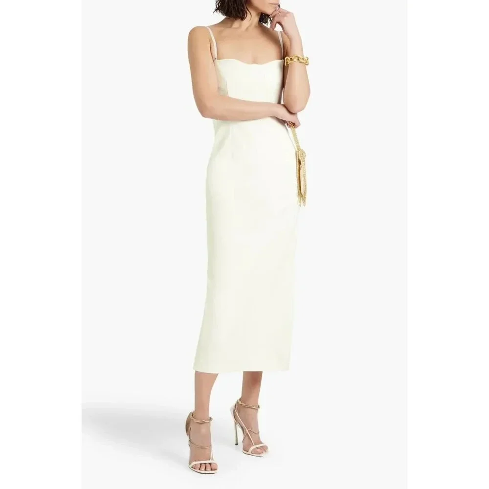 SIMKHAI Caspian Bustier Midi Dress in White New Womens Bodycon Corset - Picture 15 of 15